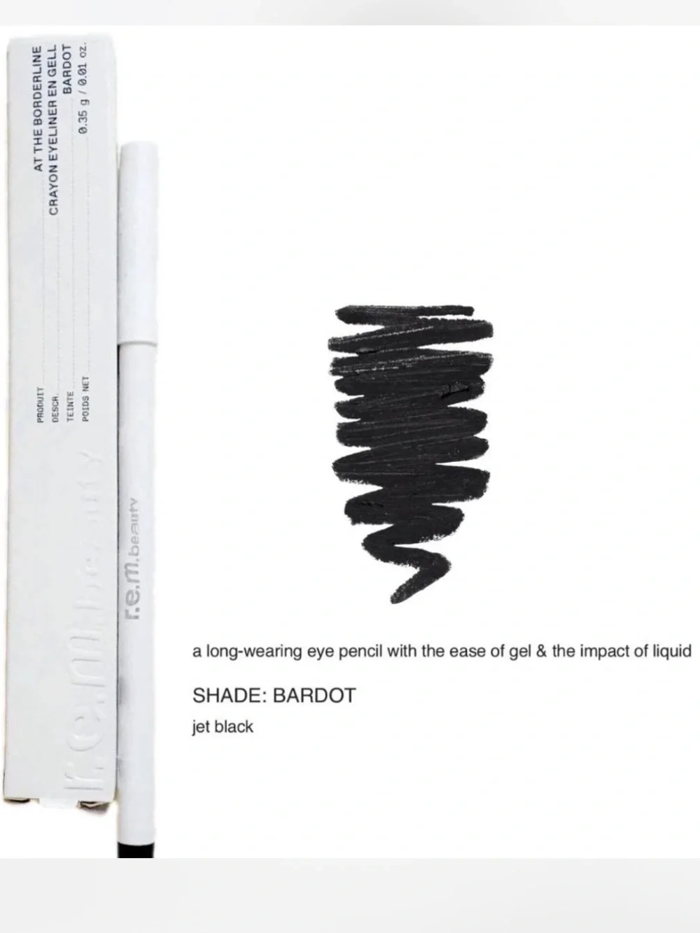 r.e.m. beauty Long-Wearing Eye Pencil in Bardot (Jet Black)
